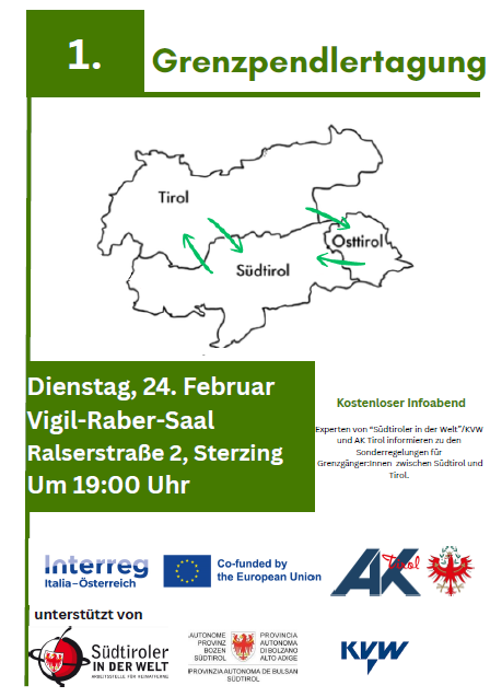 1. Grenzpendlertagung für Grenzgänger zwischen Südtirol und Tirol